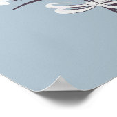 かわいらしデイジーブーケレトロモダンカスタムベビー名 ポスター (角)