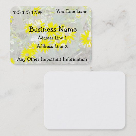 かわいらしデイジー自然名刺 名刺 (正面/裏面)