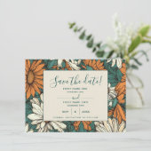 かわいらしデイジー花は日付カードを保存 セーブザデート (スタンド正面)