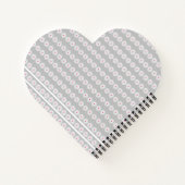 かわいらしデイジー花ハート ノートブック (裏面)