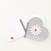 かわいらしデイジー花ハート ノートブック (内部)