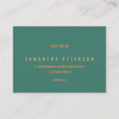 かわいらしデイジー、金ゴールド縁ど 名刺 (裏面)