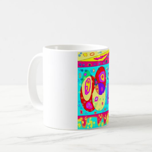 かわいらしデザインクラシック コーヒーマグカップ (正面左)