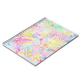 かわいらしトレンディーフローラ手描きヘナ模様 ノートブック (左側)