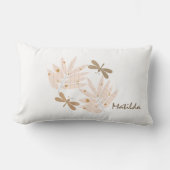 かわいらしトンボ葉エとフェミニン ランバークッション (正面)