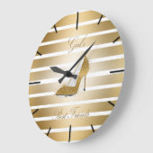 かわいらしハイヒールシューズ「女の子の最高の友達」 ラージ壁時計 (傾斜)