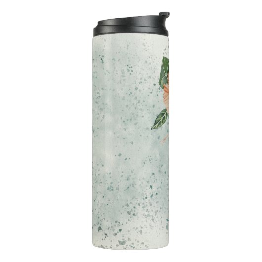 かわいらしハイビスカスとキュートなバードサーマルタンブラー タンブラー (回転左)