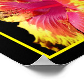 かわいらしハイビスカスフラワークローズアップ抽象芸術 ポスター (角)