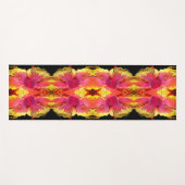 かわいらしハイビスカスフラワークローズアップ抽象芸術 ヨガマット (正面(横))