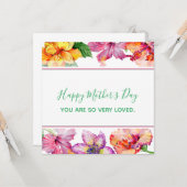 かわいらしハイビスカス縁どフラワーマザーズデイカード カード (正面/裏面インサイチュ)