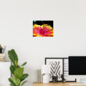 かわいらしハイビスカス花 ポスター (ホームオフィス)