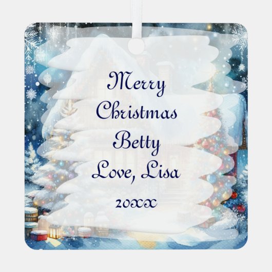 かわいらしハウスインフェスティバルクリスマス メタルオーナメント (裏面)