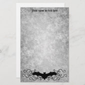 かわいらしハロウィンこうもりと名前グランギー 便箋 (正面/裏面)