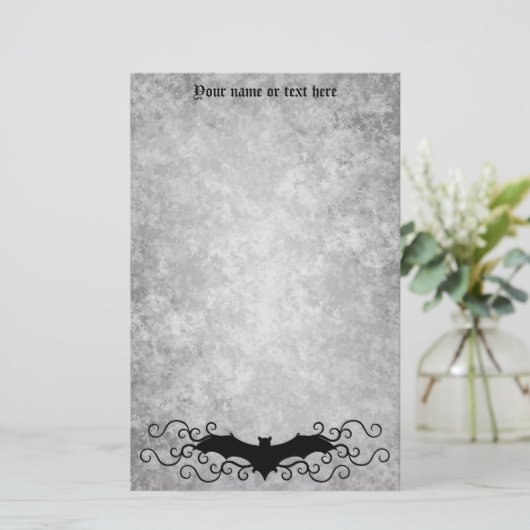 かわいらしハロウィンこうもりと名前グランギー 便箋 (スタンド正面)