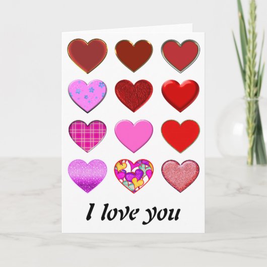 かわいらしハートタトゥーII |愛+あなたのアイディア カード (正面)
