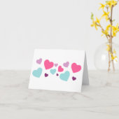 かわいらしハートデザインハート好きパーソナライズされた カード (黄色い花)