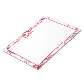 かわいらしハート赤と白 ノートパッド (アングル)