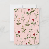 かわいらしバラウェディングRSVP 出欠カード (裏面)