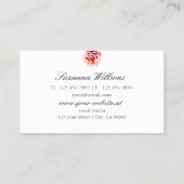 かわいらしバラオンプレーンライトピンクシンプル 名刺 (裏面)