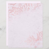 かわいらしバラピンクおよびフォイル効果紙 (正面/裏面)