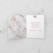 かわいらしバラフェイクグリッターXOXOキス 招待状 (内部)