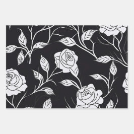 かわいらしバララッピング紙フラットシートセット3 ラッピングペーパーシート