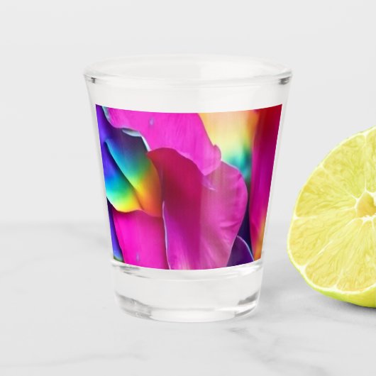 かわいらしバラ花びら- ショットグラス (正面)