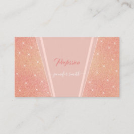 かわいらしバラ金ゴールドグリッターライトピンクカスタムの写真 名刺