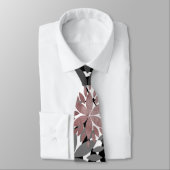 かわいらしバラ金ゴールドフローライラストレーションパターン ネクタイ (タイ)