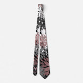 かわいらしバラ金ゴールドフローライラストレーションパターン ネクタイ (裏面)