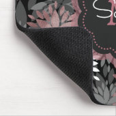 かわいらしバラ金ゴールドフローライラストレーションパターン マウスパッド (コーナー)