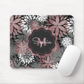 かわいらしバラ金ゴールドフローライラストレーションパターン マウスパッド (マウス)