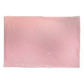 かわいらしバラ金ゴールドユニコーングリッターパーソナライズされた名 枕カバー (裏面)