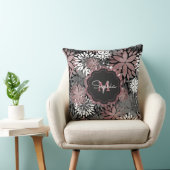 かわいらしバラ金ゴールド幾何学花イラストレーション クッション (椅子)