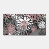 かわいらしバラ金ゴールド幾何学花イラストレーション デスクマット (正面)