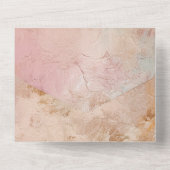 かわいらしバラ金ゴールド絵を描フローラ オールインワン招待状 (裏面)