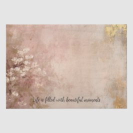 かわいらしバラ金ゴールド絵を描フローラ 薄葉紙