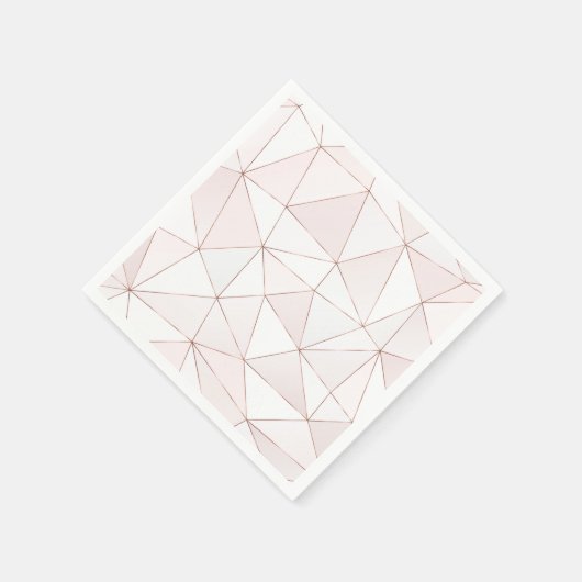 かわいらしバラ金箔幾何抽象芸術模様 スタンダードカクテルナプキン (角)