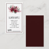 かわいらしバーガンディ水彩花 エンクロージャーカード (正面/裏面)