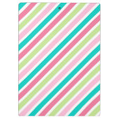 かわいらしパイナップルとカラフルストライプ クリップボード (裏面)