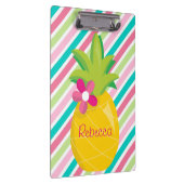 かわいらしパイナップルとカラフルストライプ クリップボード (右)