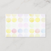 かわいらしパステル水絵を描色ドッカスタムト 名刺 (裏面)