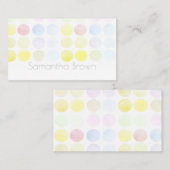 かわいらしパステル水絵を描色ドッカスタムト 名刺 (正面/裏面)