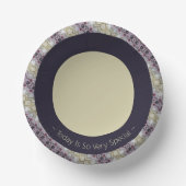 かわいらしパターン（の模様が）あるデザイン付き紙アート椀 ペーパーボウル (正面)