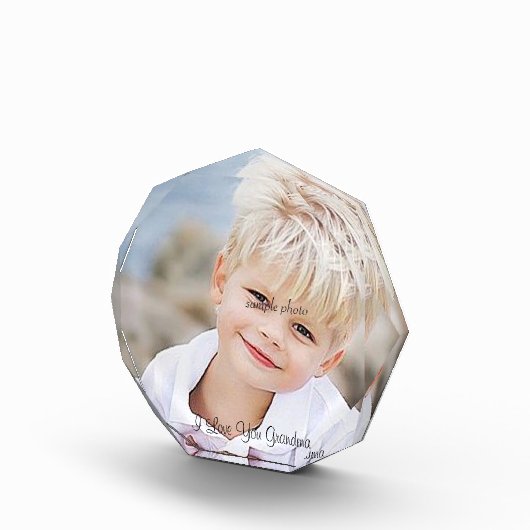 かわいらしパーソナライズされたはカスタム、愛してる。 フォトブロック (右)