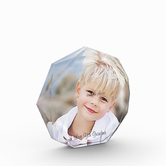 かわいらしパーソナライズされたはカスタム、愛してる。 フォトブロック (左)