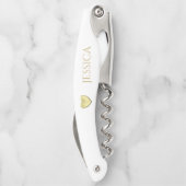 かわいらしパーソナライズされたエレガント最高のフローラ ソムリエナイフ (裏面)