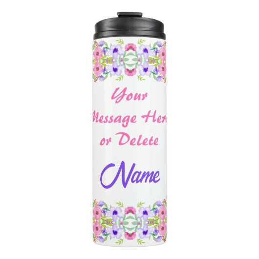 かわいらしパーソナライズされたタンブラーは彼女の名前を タンブラー (正面)