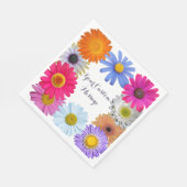 かわいらしパーソナライズされたデイジー スタンダードランチョンナプキン (角)