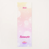 かわいらしパーソナライズされたナマステスデザイン ヨガマット (正面)